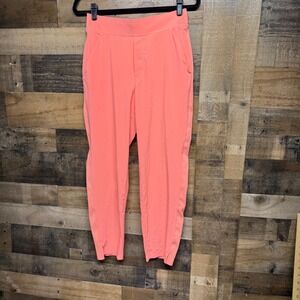 Athleta Brooklyn Ankle Pants Size 4 Coral Pink Casual Travel Career